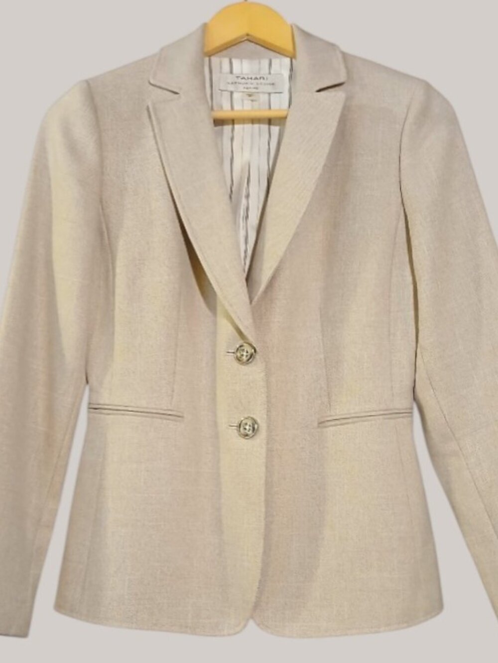 TAHARI Arthur S. Levine Sand Tailored Blazer EUC - Picture 3 of 11